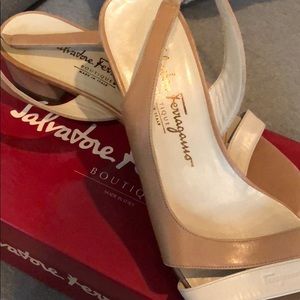 Salvatore Ferragamo opened toe wedges